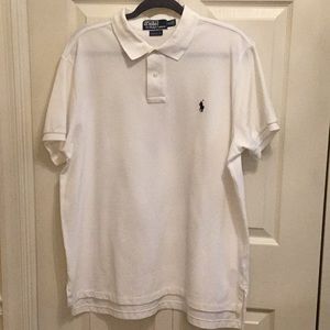 *EUC* Ralph Lauren white short sleeve polo. Size XL.